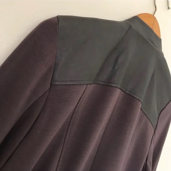 Kut from the Kloth Brown open front drape jacket. - Picture 4 of 8